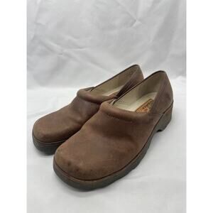 Frye Scout Slip‎ On Brown Leather Clogs Comfort Shoes Women's 7 M 70210